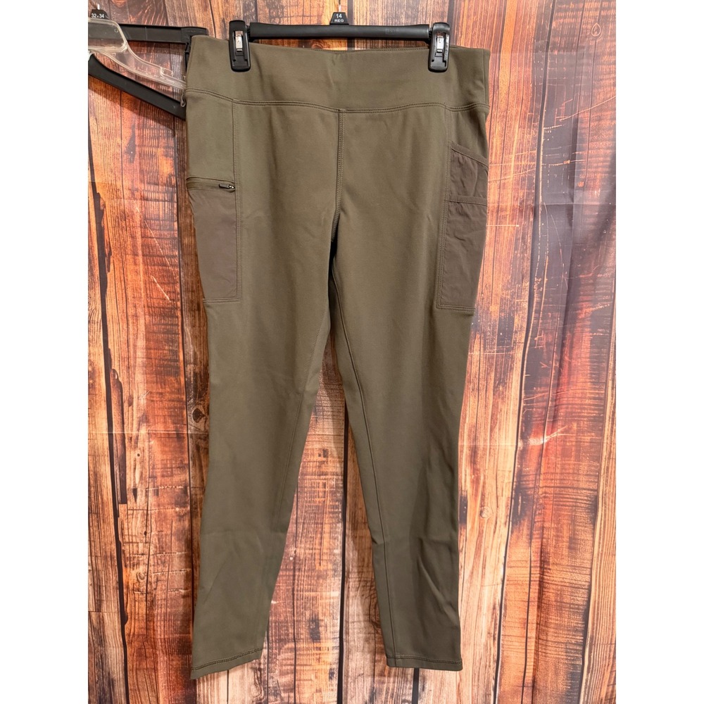 Carhartt Force Fitted Utility Leggings Olive Green Work Pants Womens Large 12-14